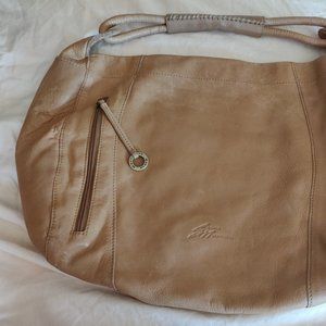 Stone Mountain Leather Shoulder Bag in Tan